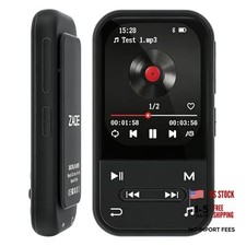 MP3 Player with Clip, Bluetooth 5.3 Music Player, HiFi Sound Digital clip-black