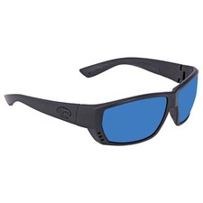 Costa Del Mar Tuna Alley Blue Mirror Polarized Plastic Sunglasses TA 01 OBMP