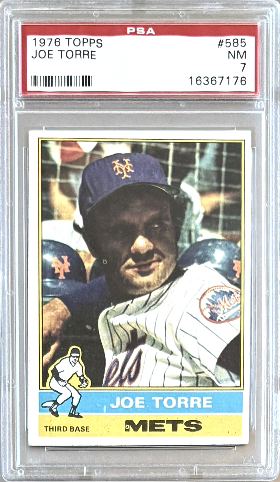1976 TOPPS #585 JOE TORRE HOF PSA 7 NM METS