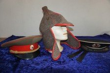 3 x alte Mütze Schirmmütze Flatcap Uniform Russisch Rote Armee Marine