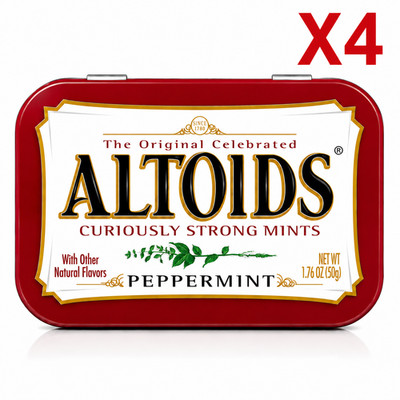 ALTOIDS Classic Peppermint Breath Mints, 1.76-Ounce Tin (Pack of 4)