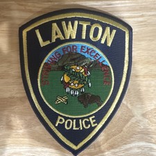 Lawton Police Patch Striving For Excellence Oklahoma Collectible Single Patch
