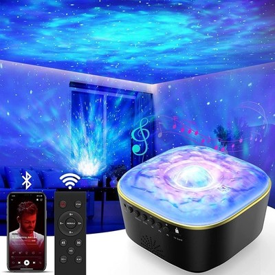 Sternenprojektor LED Nachtlicht Projektor mit Nebelgalaxie Projektor Schwarz
