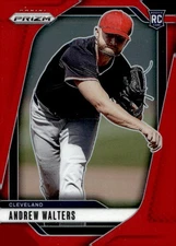 2025 Prizm Baseball Andrew Walters Red Prizm /299 Clevland Gaurdians