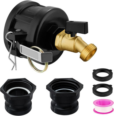 IBC Tote Adapter, 2'' Cam Lock for 275-330 Gallon IBC Tote Tank with 2packs Groov