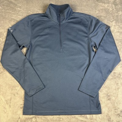 The North Face Tech Glacier 1/4 Zip Fleece Pullover Blue Mens Small Aria Branded