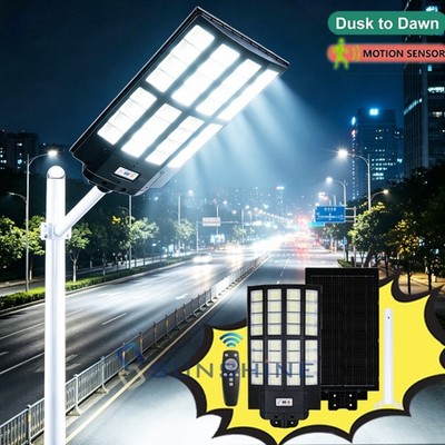 Solar Light Outdoor Dusk To Dawn Commercial Large Super Bright Solar Street Lamp