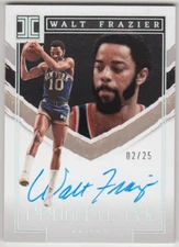 2022-23 Panini Impeccable Walt Frazier Immortal Ink Holo Silver Auto 02/25 Read