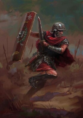 Blechschild Krieger römischer Legionär 30 x 20 cm