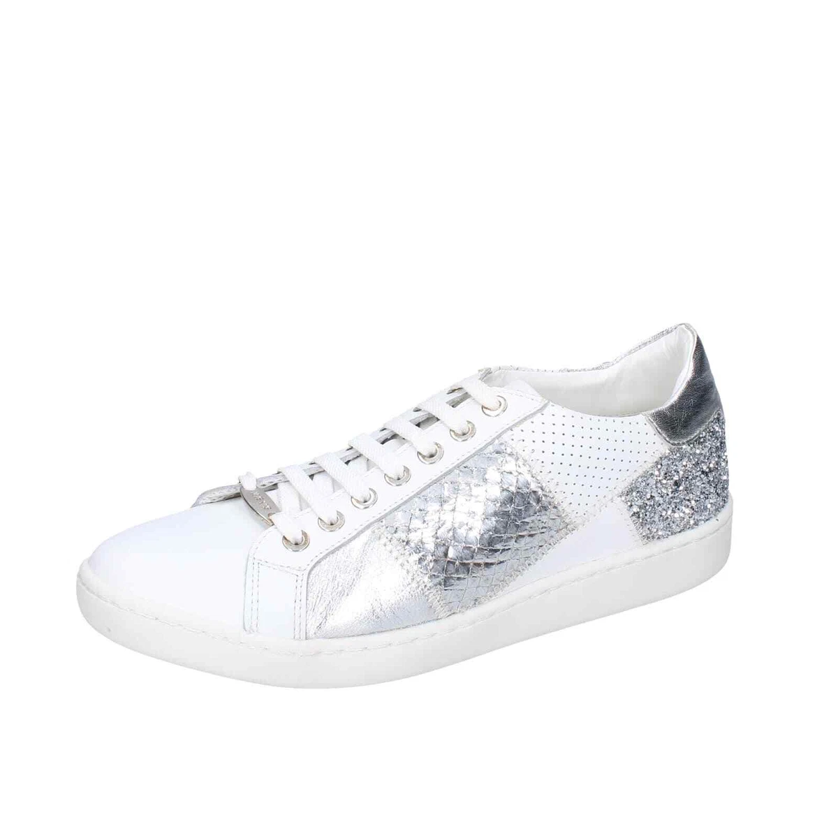 Silver rhinestone sneakers clearance