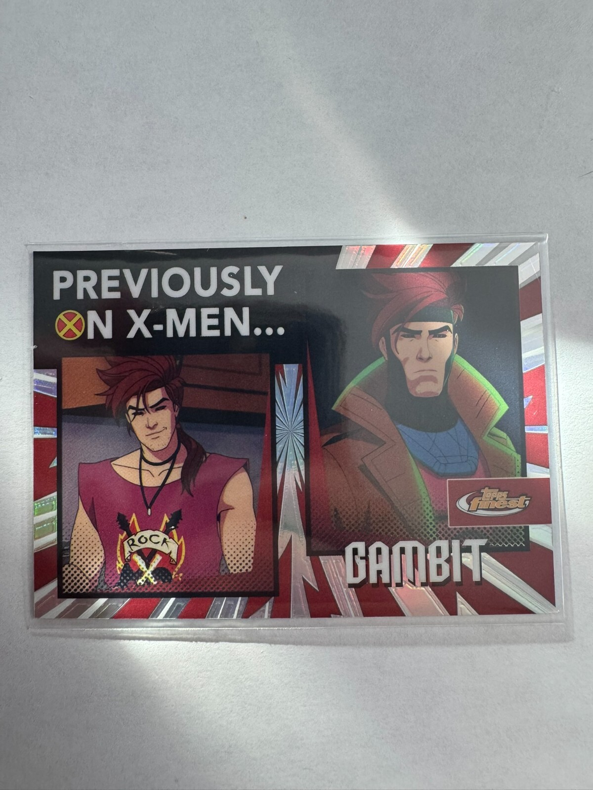 2025 Topps Finest Marvel X-Men '97 Previously On X-Men Gambit PO-25