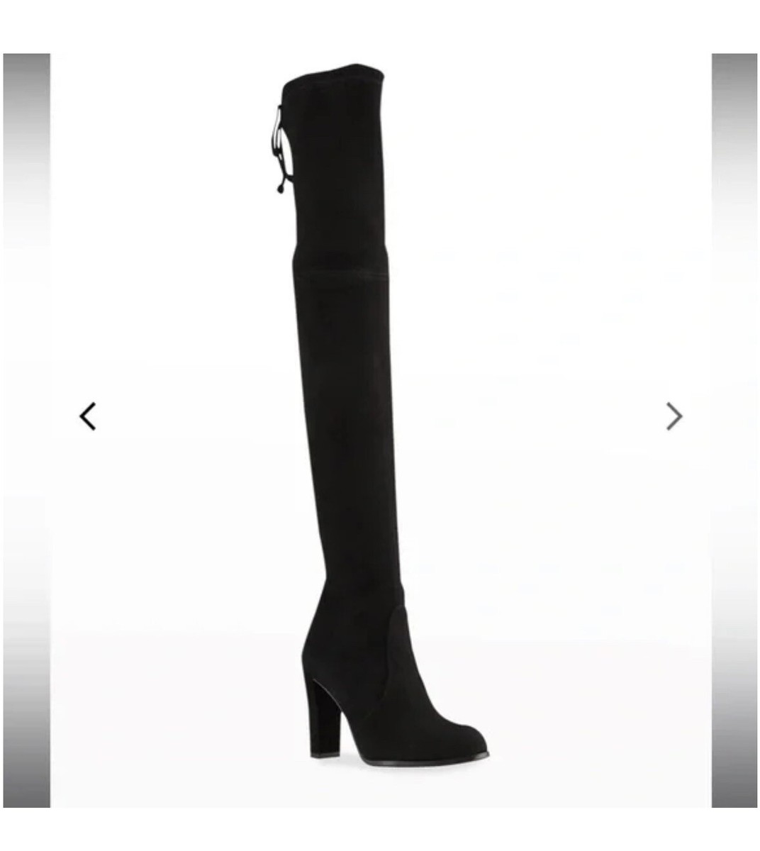 $950 Stuart Weitzman Stretch Suede Highland Over The Knee Boots