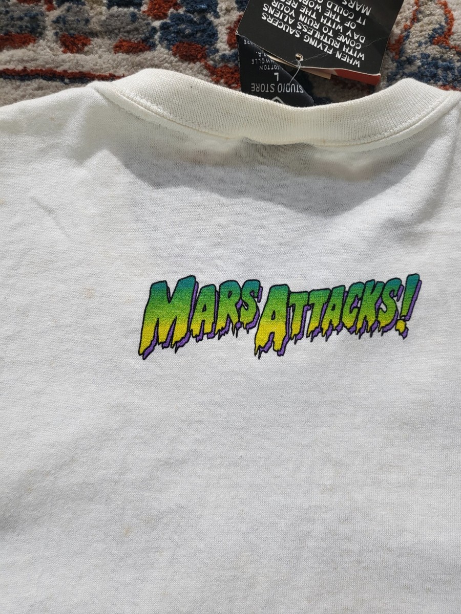 Vintage 1996 MARS ATTACKS Tシャツ Mars Attacks Vintage 1996 Movie T-shirt - Topps Comic