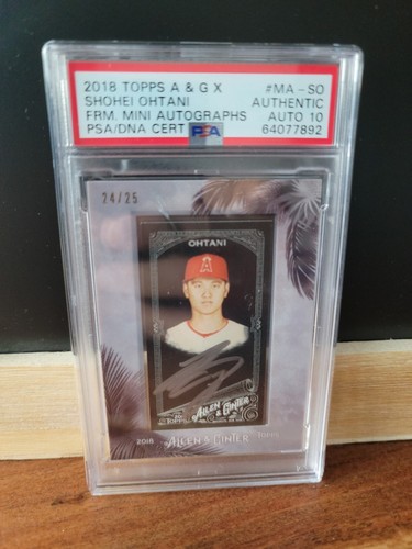 2018 Topps Allen & Ginter X Mini Framed Shohei Ohtani RC /25 PSA 10 Black Silver