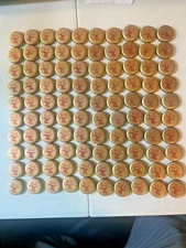 100 YUENGLING TAN GOLD BEER BOTTLE CAPS RED EAGLE NO DENTS
