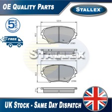 Adatto a Toyota RAV4 2000-2005 1.8 2.0 D 2.4 Set pastiglie freno anteriori stallex