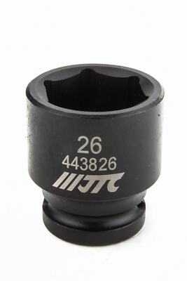 JTC AUTO TOOLS 1/2'''' DR. 6PT Impact Socket 26MM by JTC 443826