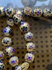 Vintage Chinese Deep Enamel Cloisonne Beads Necklace 24" 40 beads 12mm Diameter — photo 7