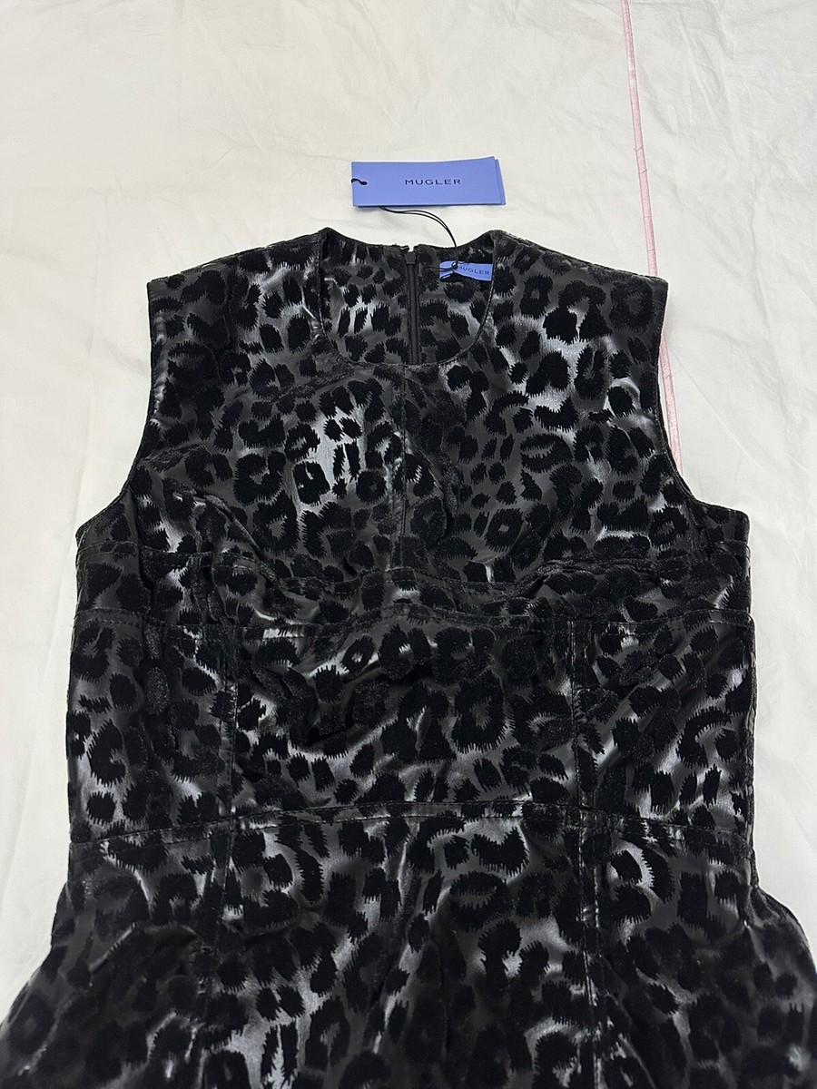 【関税込み】Mugler ブラック エンボス ミニドレス Muglerのブラック エンボス ミニドレスがセール中