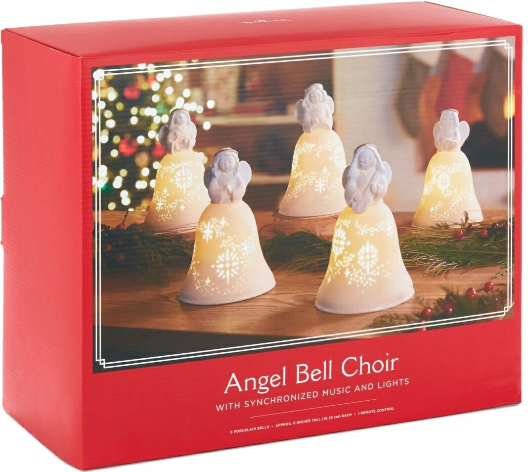 NEW Hallmark Angel Bell Choir Musical Christmas Decor Lights Rings
