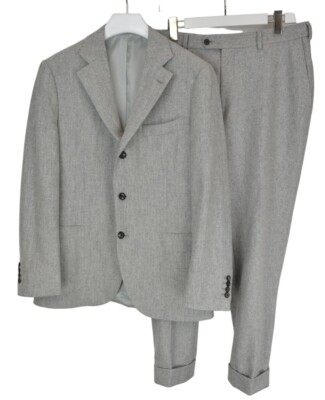 Suitsupply La Spalla / Soho Turn-Up Anzug Herren UK 42/UK 36 Flanell Wolle