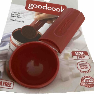Goodcook Coffee Scoop, 2 Tablespoon, Red, Extendable handle - FREE SHIPPING