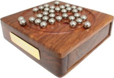 Personalised Wooden Solitaire Travel Game with Balls Free Engraving Gift