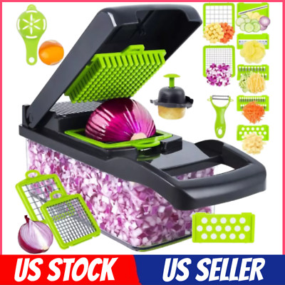 15-In-1 Vegetable Fruit Chopper Cutter Food Onion Veggie Dicer Slicer Kitchen