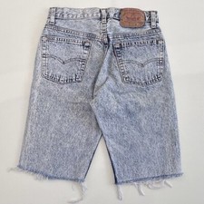 Vintage 90 s Levis 501 Denim Shorts Fly Cutoff Made In USA Size Men s 27 Waist