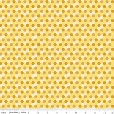 1/4 Yard 9 x42 Riley Blake "Bumble And Bear" Honeycomb Yellow Quilt Cotton