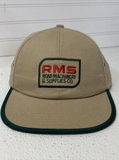 Vtg RMS Road Machinery And Supplies Made In Usa Hat Cap Diamond Headwear One Sz