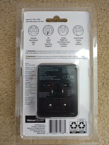 Travel Power Adaptor With USB Includes Multiple AC Adapters for Global Versatily - Picture 2 of 3