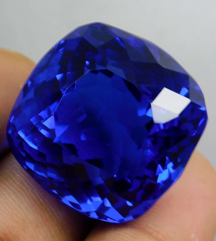 93.10 Ct Natural Blue Tanzania Of Tanzanite Cushion Cut Loose Gemstone Certified - Image 2 of 4
