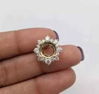 2Ct Round Cut Simulated Semi Mount Women's Pendant with 14k Yellow Gold Plated