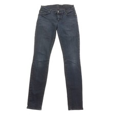 7 For All Mankind The Skinny Blue Jeans Womens 24 Dark Blue Made in USA