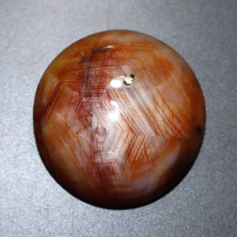 BIG 63.85Cts Natural Gray Star Sapphire Oval Cabochon Loose Gemstone - Image 3 of 3