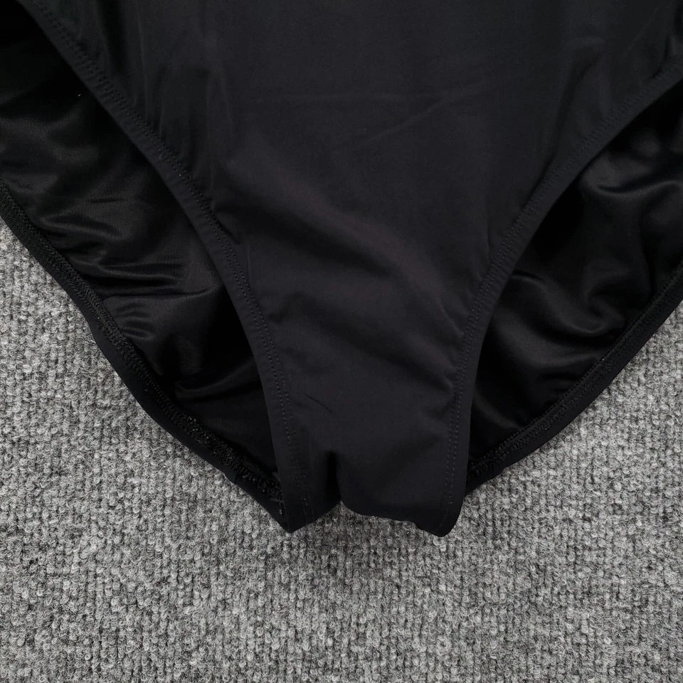 Traje de baño Spanx para mujer 12D negro de una pieza con aros acolchado traje de baño elástico Foto 3 de 4