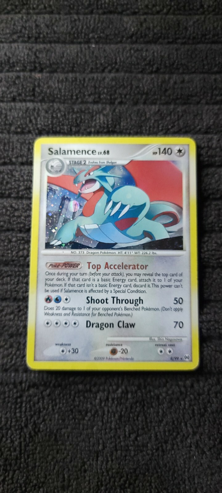 Pokemon - Salamence Lv. 68 - Arceus - Holo Rare 8/99 Partial SWIRL - NM OBO