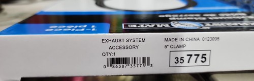 EXHAUST MATE EXHAUST SYSTEM ACCESSORY CLAMP 5'' 35775 - Foto 2 di 2