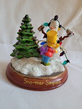 Simpsons Bradford Illuminated Christmas Ornament 2002 SNO-MER SIMPSON
