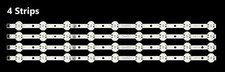 LG 65UK6090PUA 65UK6300PUE Backlight Strips Full Set SSC TRIDENT 65UK63/65 4 