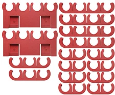 Ford 9mm Red Spark Plug Wire Deluxe Mount & Separator Kit 65-77 Ford