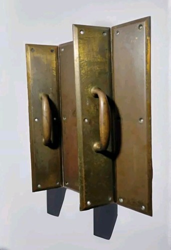 Vintage Brass Push Plates & Handles (Set Of 2) - Picture 3 of 11