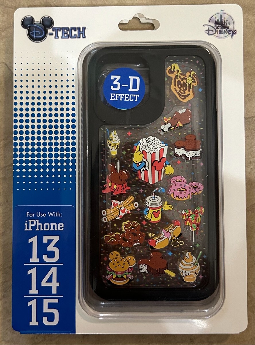 ☆US Disney Parks☆パークフード柄 3D iPhoneケース各種 DISNEY PARKS Food Concessions 3D D-Tech Black Phone Case For