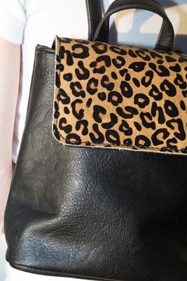 brandy melville black faux leather 