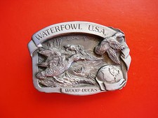 1990 Waterfowl USA Wood Ducks Limited Edition Belt Buckle