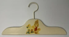 Wooden Childrens Baby Nursery Clothes Hanger /  White Rabbit Bunny / Vintage