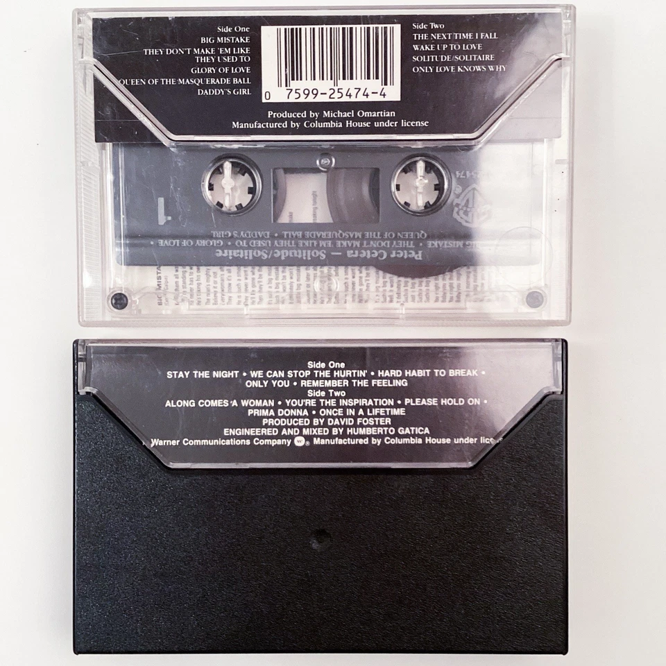 Cassette Lot of 2 – Chicago 17 & Peter Cetera Solitude Solitaire Rock Tapes Foto 2 de 4