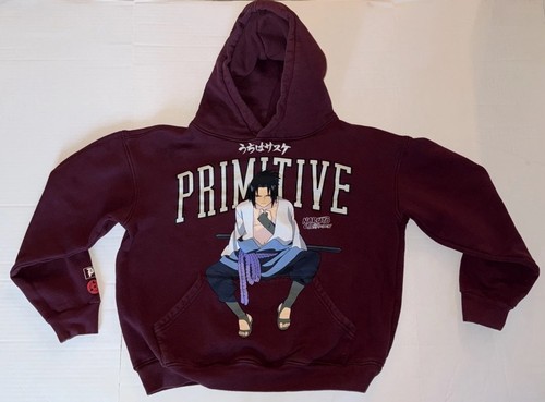 PRIMITIVE SKATEBOARDING x NARUTO Shippuden Cursed Marked Sasuke Hoodie Size S