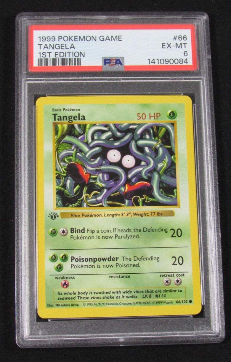 1999 Pokemon Game TANGELA 1ST EDITION 66/102 PSA 6 EX-MT